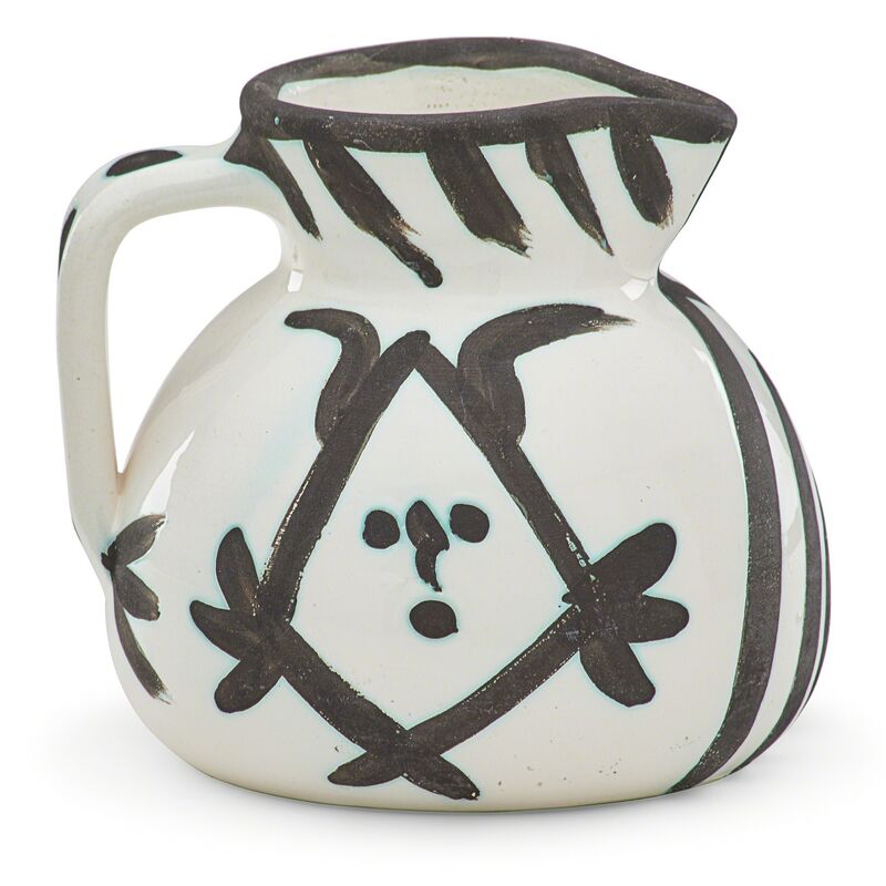 Pablo Picasso, ‘Pitcher, "Head (Tête)," France’, des. 1953, Design/Decorative Art, Glazed earthenware with oxidized paraffin decoration, Rago/Wright/LAMA