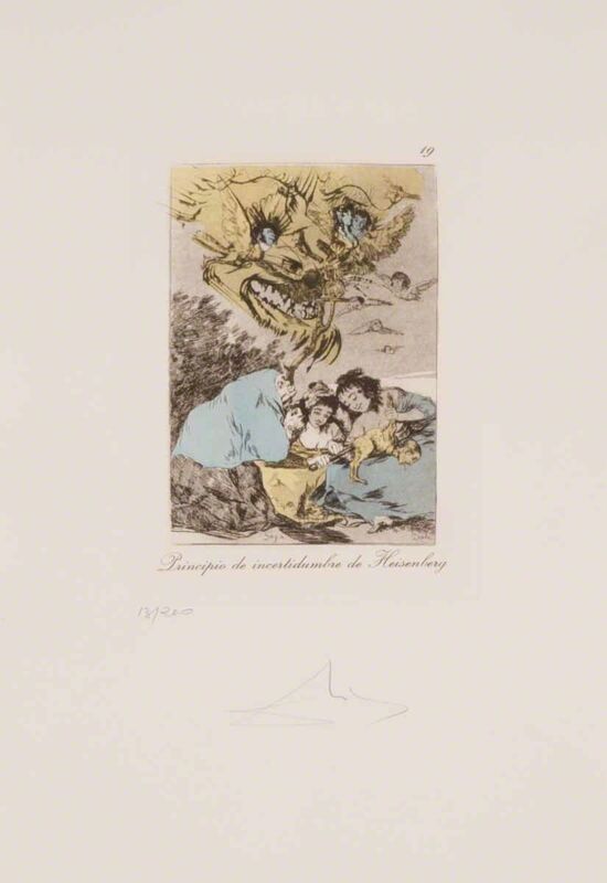 Salvador Dalí, ‘Principio de incertidumbre de Heisenberg (Les Caprices de Goya de Dalí, #19)’, 1977, Print, Drypoint etching on heliogravure, Martin Lawrence Galleries