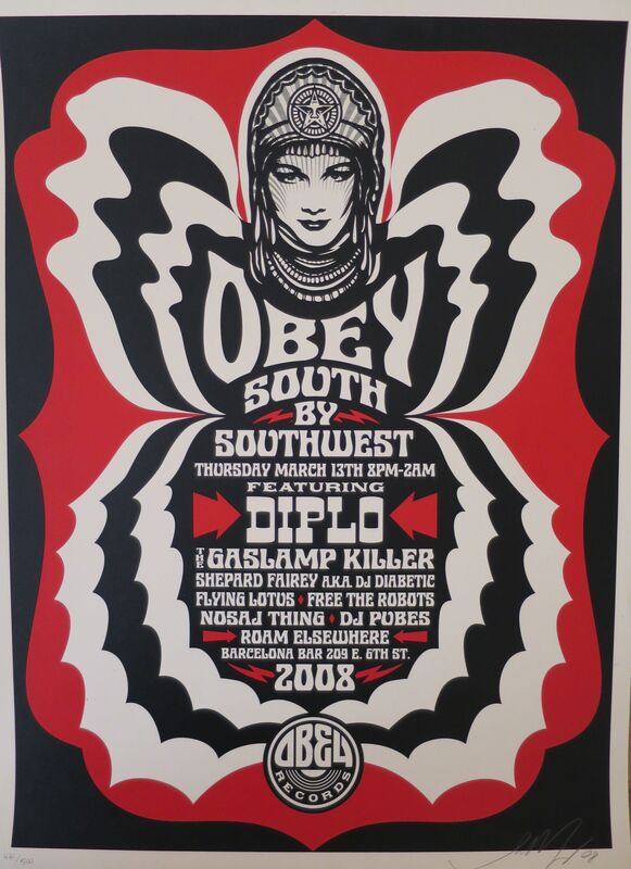 Shepard Fairey, ‘South by SouthWest’, 2008, Posters, Spekletone paper, AYNAC Gallery