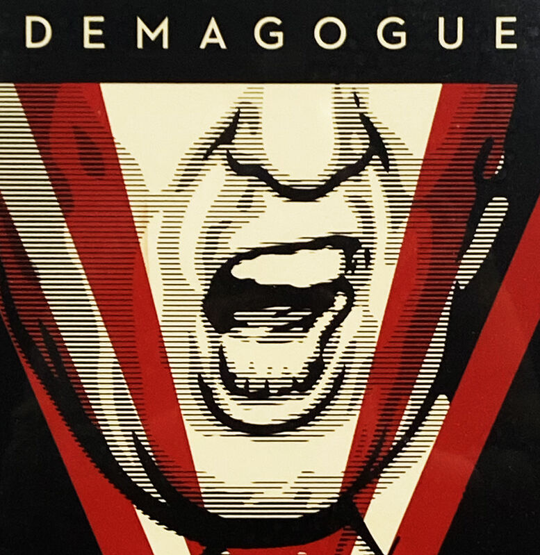 Shepard Fairey, ‘'Demagogue' Signed Photo (framed)’, 2016, Photography, In-person signed color 11x14 photo of the artist's print., Signari Gallery