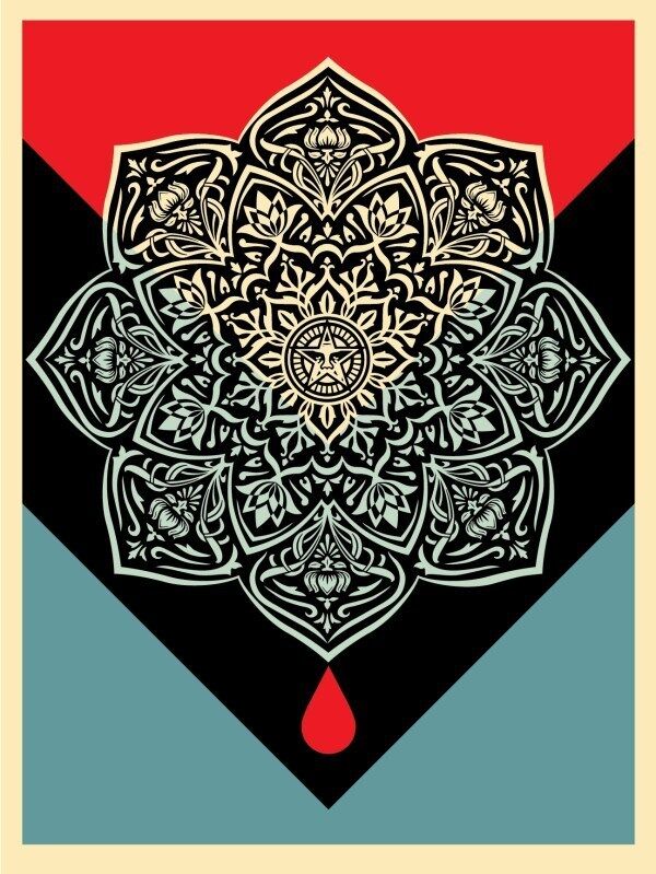 Shepard Fairey, ‘Blood & Oil Mandala (Blood Drop)’, 2017, Print, Screen print, Dope! Gallery