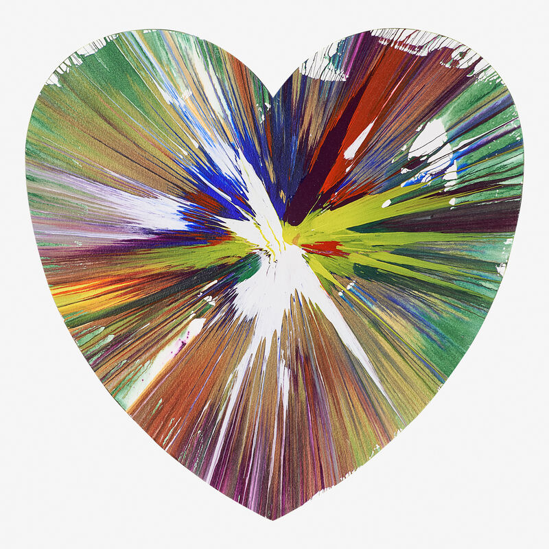 Damien Hirst, ‘Heart Spin Painting (Created at Damien Hirst Spin Workshop)’, 2009, Painting, Acrylic on paper, Rago/Wright/LAMA