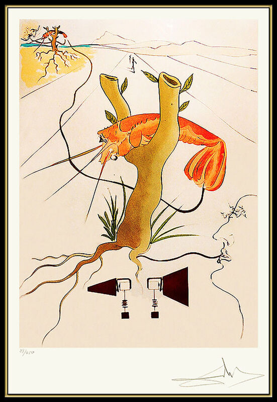 Salvador Dalí, ‘The Telephone’, 1975, Print, Color Etching, Original Art Broker