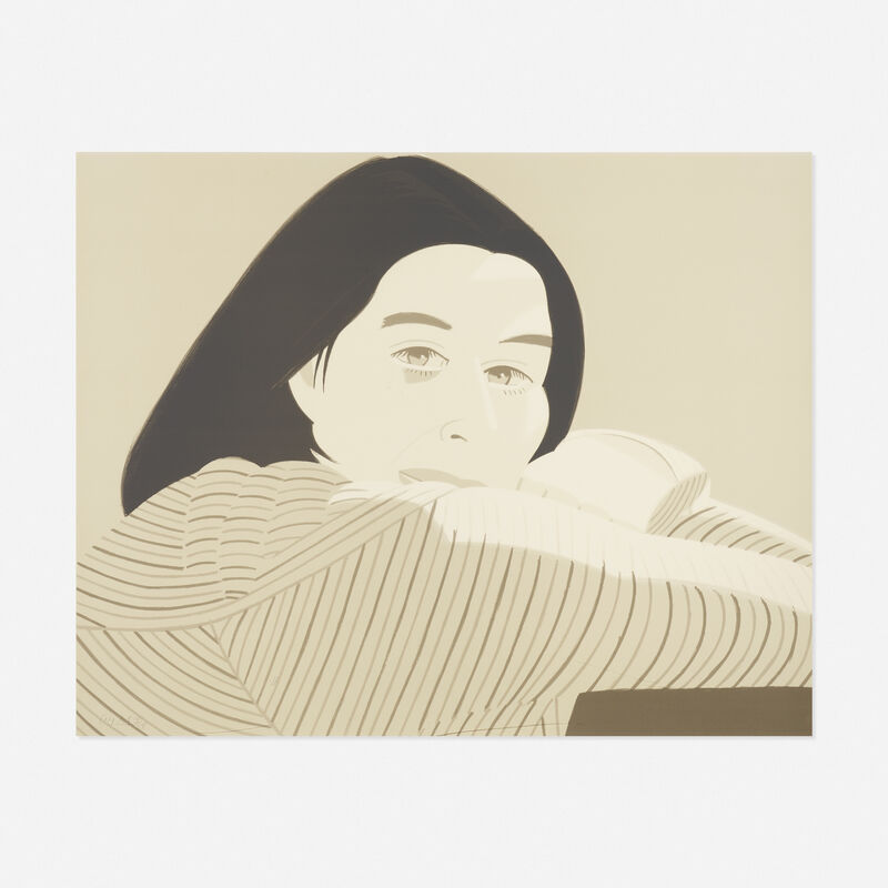 Alex Katz, ‘Striped Jacket’, 1981, Print, Lithograph in colors on Arches Roll Cover paper, Rago/Wright/LAMA