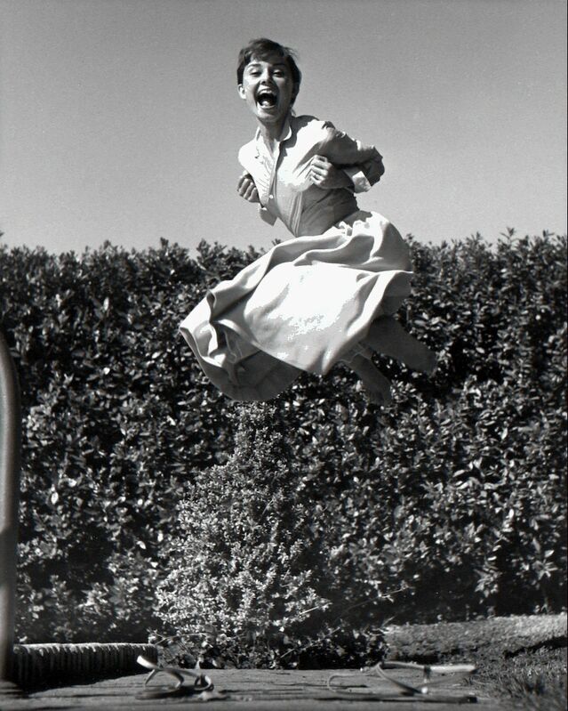 Philippe Halsman, ‘Audrey Hepburn, jump series / Vintage Print ’, 1955, Photography, Silver gelatin print /Vintage, °CLAIRbyKahn Galerie