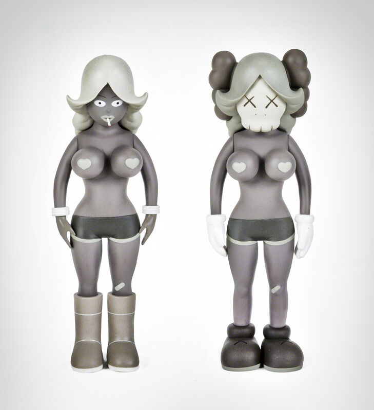 KAWS, ‘The Twins (Grey)’, 2006, Sculpture, A pair of painted cast vinyl sculptures, Tate Ward Auctions