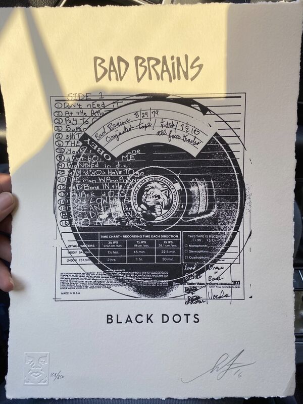 Shepard Fairey, ‘Bad Brains Black Dots’, 2016, Print, Letterpress print, Artsy x Tate Ward