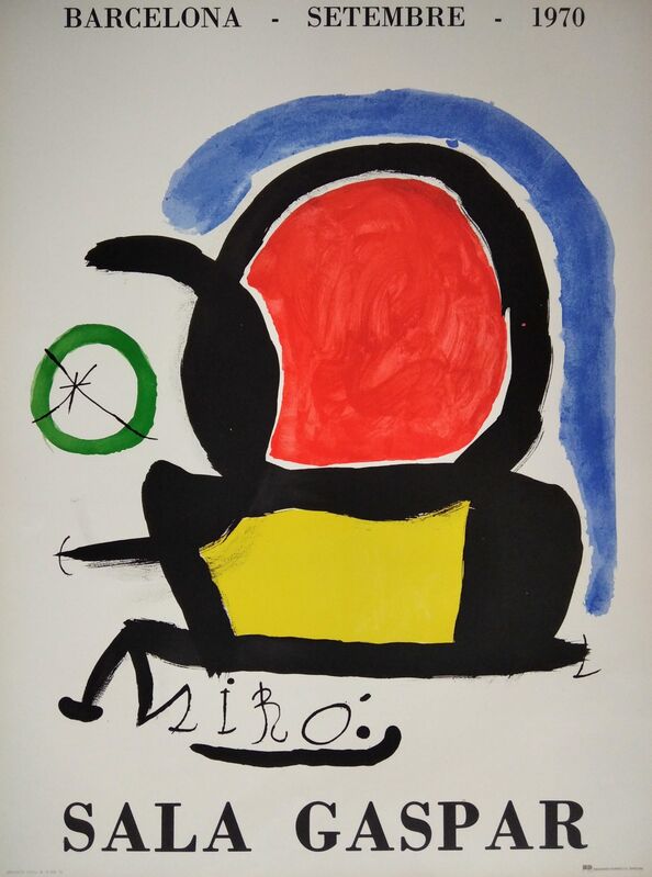 Joan Miró, ‘Sala Gaspar - Barcelona, setembre, 1970’, 1970, Posters, Lithographic poster, promoart21