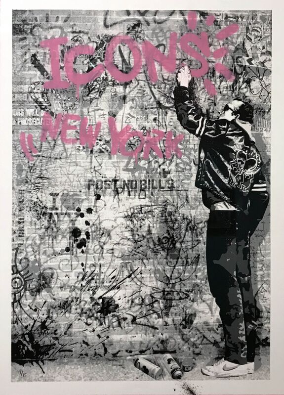 Mr. Brainwash, ‘The Wall (Pink)’, 2012, Print, Screenprint and spray paint on archival paper, Taglialatella Galleries