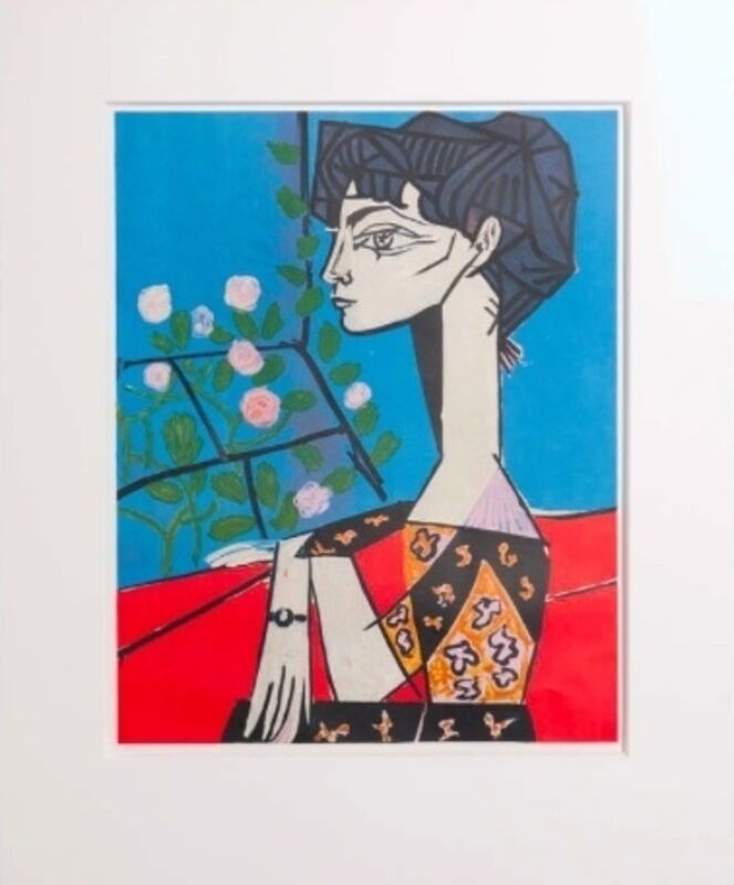 Pablo Picasso, ‘Jacqueline avec Fleurs’, 1956, Print, Lithograph, Van der Vorst- Art
