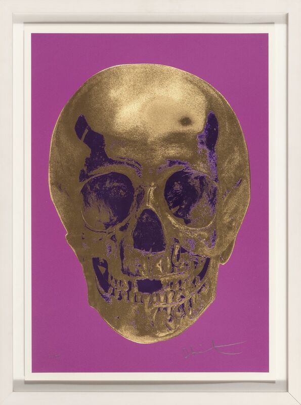 Damien Hirst, ‘Till Death Do Us Part - Long Life Purple African Gold Purple Imperial Purple Skull’, 2012, Print, Screeprint in colors with Foil Block on Somerset Satin paper, Heritage Auctions