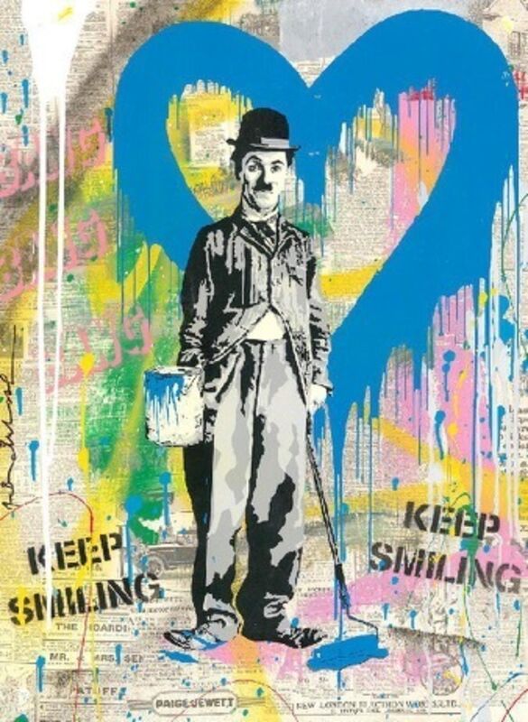 Mr. Brainwash, ‘Chaplin’, 2020, Painting, Silkscreen and Mixed Media on Paper, Maddox Gallery