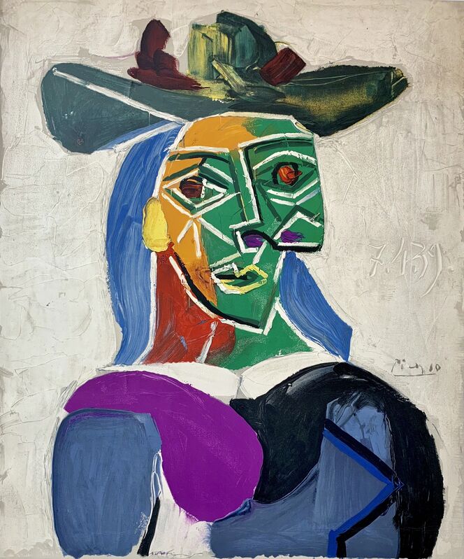 Pablo Picasso, ‘Femme au Chapeau’, 1956, Print, Lithograph, Van der Vorst- Art