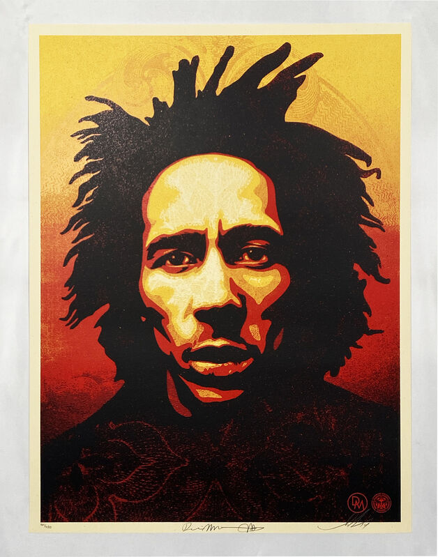 Shepard Fairey, ‘'Bob Marley Print'’, 2014, Print, Screen print on cream, Speckletone fine art paper., Signari Gallery