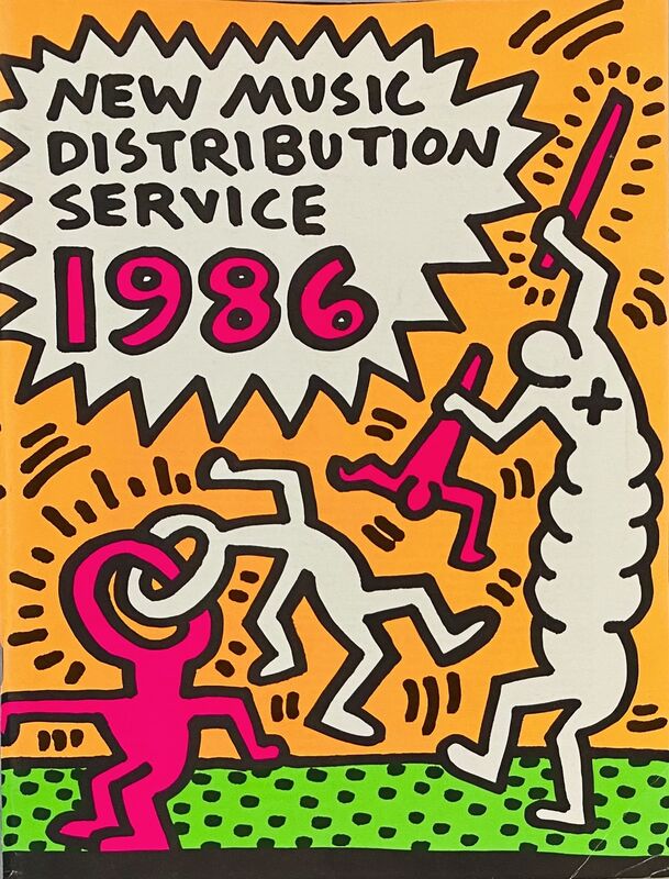 Keith Haring, ‘Keith Haring New Music Distribution Service 1986’, 1986, Books and Portfolios, Offset lithograph on double sided catalog cover, Lot 180 Gallery