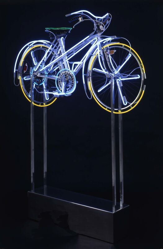 Robert Rauschenberg, ‘Bicycloid II’, 1992, Bicycle with neon and aluminum base, Robert Rauschenberg Foundation