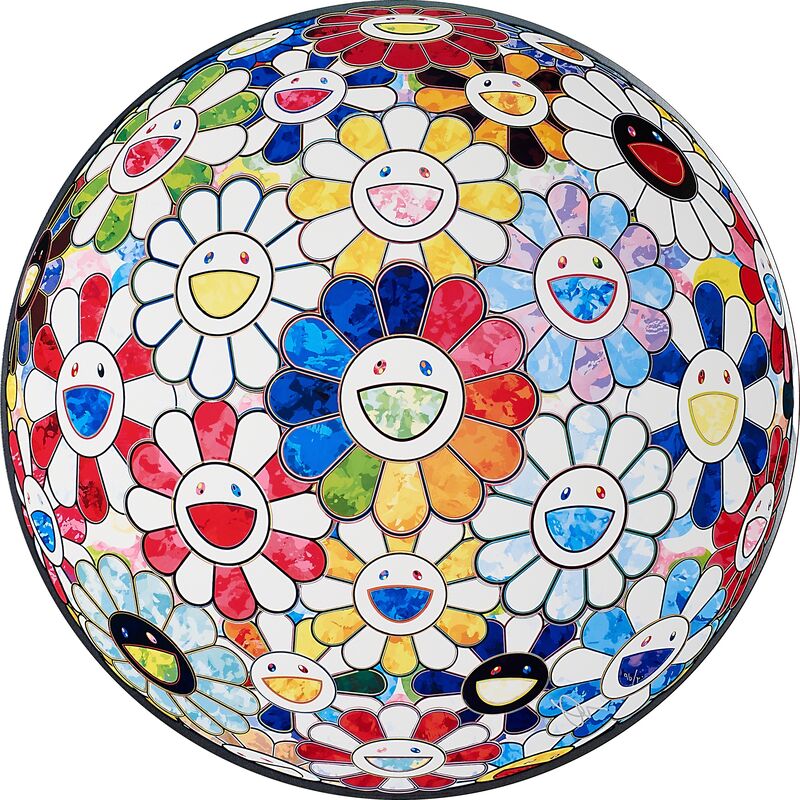 Takashi Murakami, ‘Flowerball Mulitcolors 1 (Scenery with a Rainbow in the Midst)’, 2014, Print, Offset lithograph in colors, Rago/Wright/LAMA