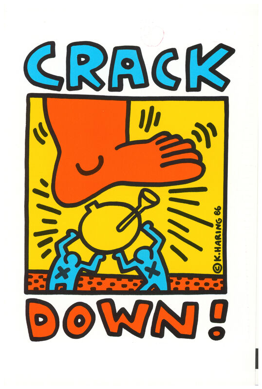 Keith Haring, ‘Keith Haring Crack Down! program ’, 1986, Books and Portfolios, Offset lithograph on concert program cover, Lot 180 Gallery