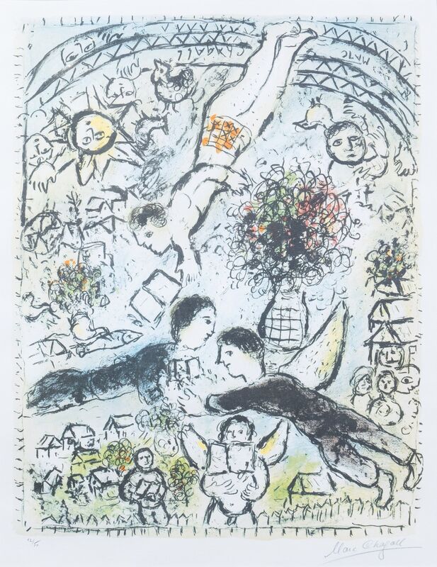 Marc Chagall, ‘The Sky’, 1984, Print, Original Color Lithograph on Arches paper, Gallery de Sol