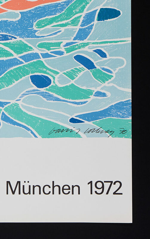 David Hockney, ‘Olympic Games Poster (printed signature in image) ’, 1970, Print, Original 1970s poster for the Olympische Spiele Munchen 1970 printed on heavy wood-free paper, ModernPrints.co.uk