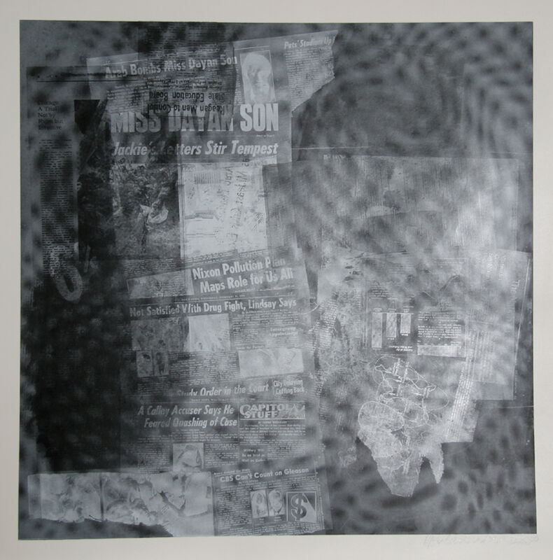 Robert Rauschenberg, ‘Surface Series From Currents, #37 and #50’, 1970, Print, Hand-Printed Silkscreen on Aqua B 844 Paper, RoGallery Gallery Auction