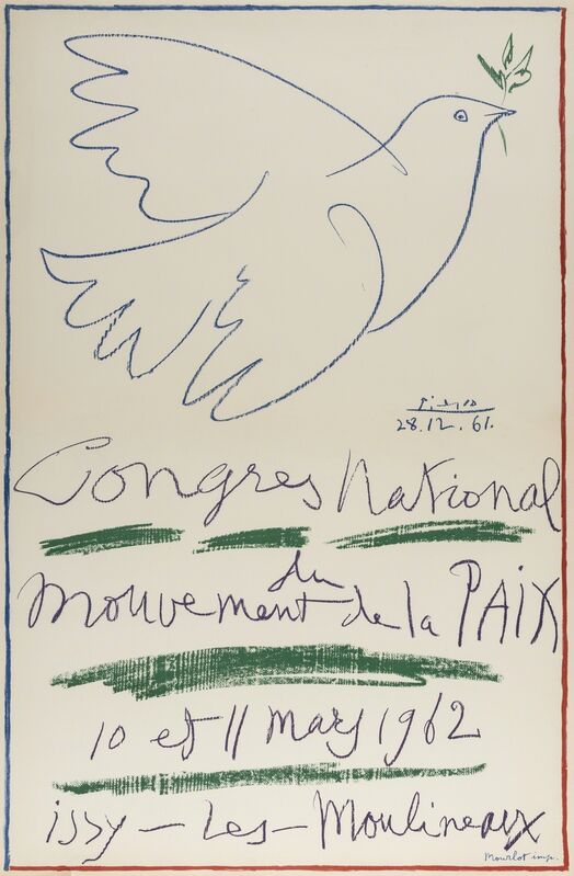 Pablo Picasso, ‘Congrès National du mouvement de la Paix (Czwiklitzer 174)’, 1962, Print, Lithograph printed in colours, Forum Auctions