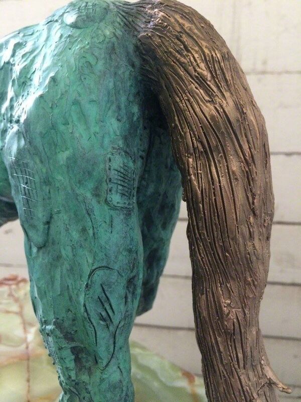 Allison Schulnik, ‘Centaurette 1’, 2017, Sculpture, Cast bronze on stone base, Mark Moore Fine Art