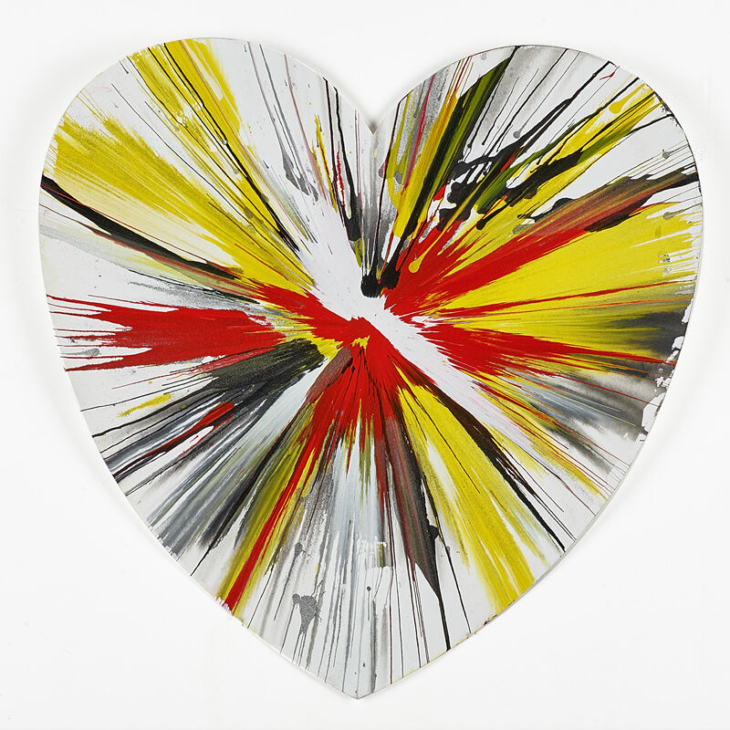 Damien Hirst, ‘Heart Spin Painting (Created at  Damien Hirst Spin Workshop)’, 2009, Acrylic on paper, Rago/Wright/LAMA