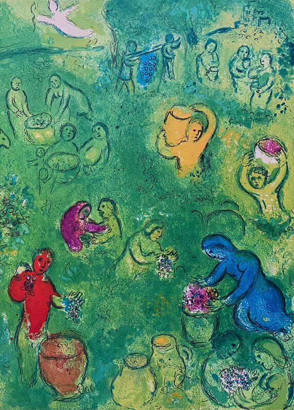 Marc Chagall, ‘“The Grape Harvest,” Daphnis et Chloé (Cramer 46)’, 1977, Ephemera or Merchandise, Offset lithograph on wove paper, Art Commerce