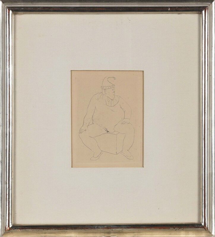 Pablo Picasso, ‘Le Saltimbanque Au Repos (Bloch 10)’, 1905, Print, Drypoint, on cream wove paper, Doyle