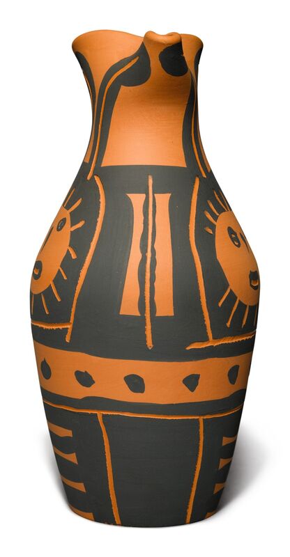 Pablo Picasso, ‘Madoura Ceramic Pitcher 'Yan Soleil' Ramié 516’, 1963, Design/Decorative Art, Ceramic, Terracotta, Hirth Fine Art