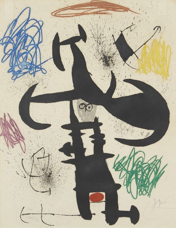Joan Miró, ‘Le Souffre Douleur [Dupin 539]’, 1970, Print, Etching with aquatint and carborundum in colours on Arches wove, Roseberys