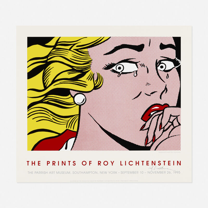 Roy Lichtenstein, ‘Crying Girl exhibition poster’, 1995, Ephemera or Merchandise, Offset lithograph in colors, Rago/Wright/LAMA