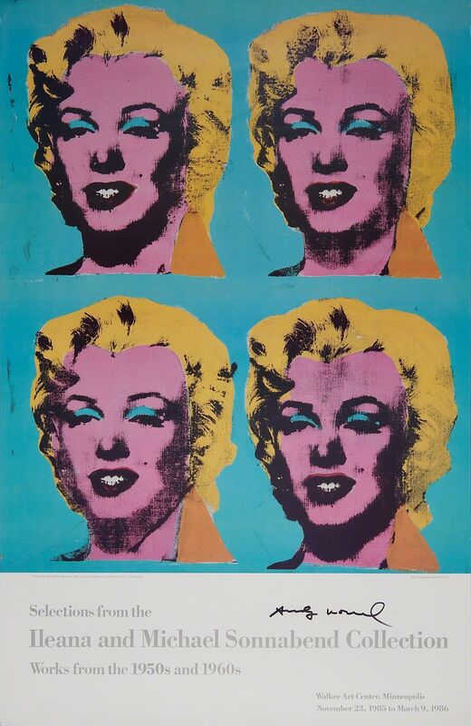 Andy Warhol, ‘Four Marilyns, Selections from the Ileana & Michael Sonnabend Collection/Works from the 1950's and 1960's’, 1962, Print, Offset lithograph in colors, Rago/Wright/LAMA