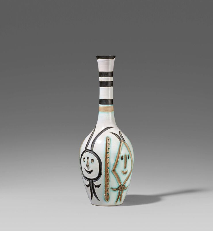 Pablo Picasso, ‘Engraved bottle’, 1954, Design/Decorative Art, White earthenware clay, polychromed and partially glazed., Van Ham
