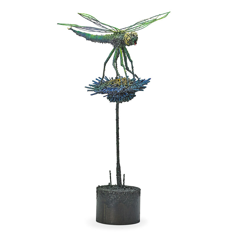 James Bearden, ‘Dragonfly Sculpture, Des Moines, IA’, 2017, Sculpture, Torch-cut, welded, textured, polychromed, and bronzed steel, Rago/Wright/LAMA