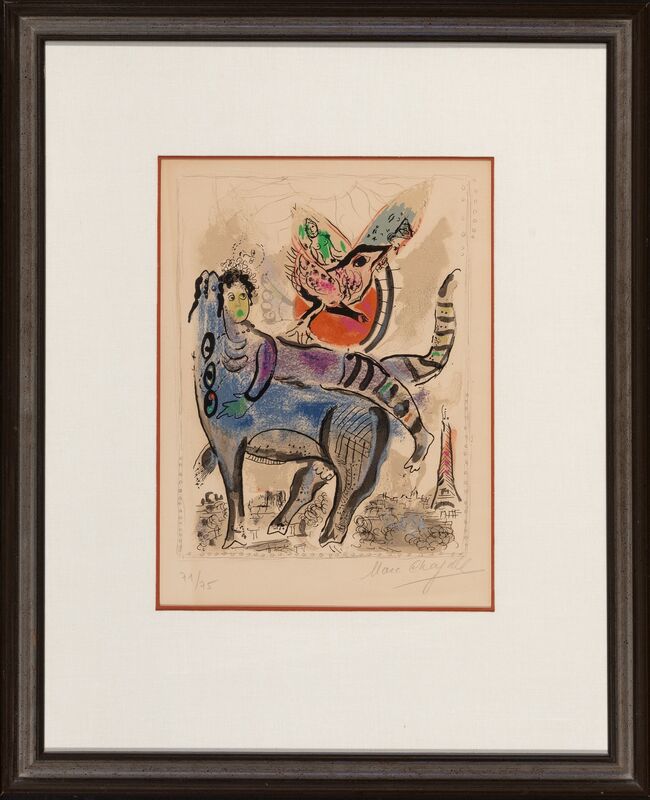 Marc Chagall, ‘La vache bleu’, 1967, Print, Lithographs in colors on paper, Heritage Auctions