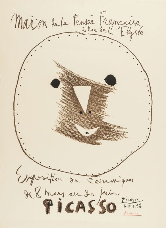 Pablo Picasso, ‘Exposition de Ceramiques (Bloch 1280; Mourlot 313)’, 1958, Print, Lithograph printed in colours, Forum Auctions