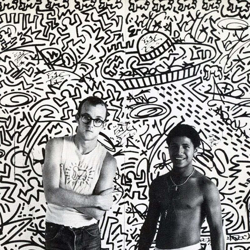 Keith Haring, ‘Keith Haring with LA2 (Keith Haring Tony Shafrazi announcement 1982)’, 1982, Ephemera or Merchandise, Off-set printed announcement, Lot 180 Gallery
