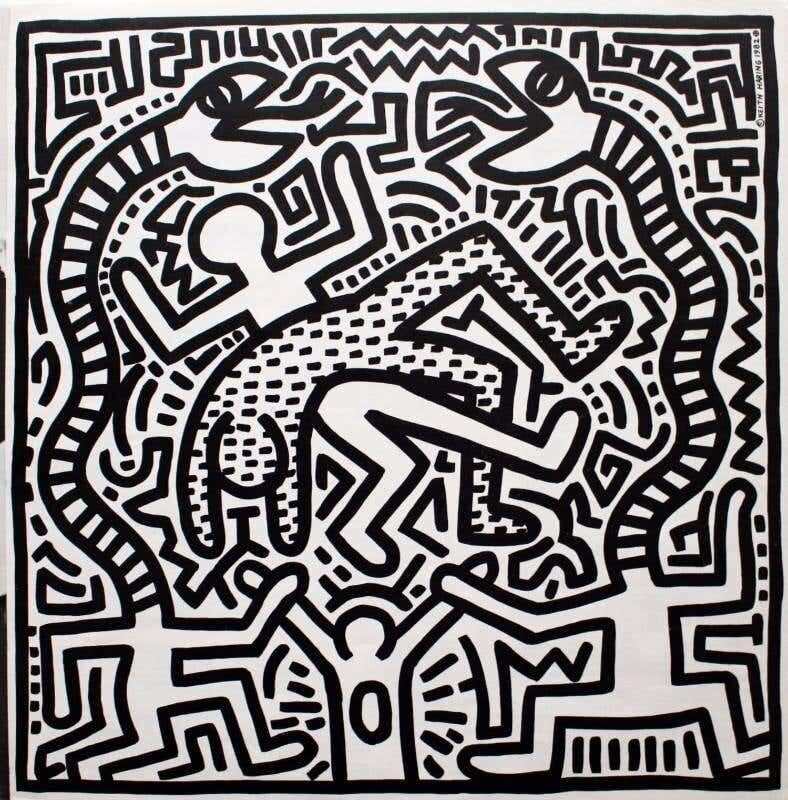 Keith Haring, ‘Original Keith Haring Record Art: set of 4 (1980s Keith Haring album cover art)’, 1982-1987, Design/Decorative Art, Offset lithograph on 4 individual record cover albums, Lot 180 Gallery