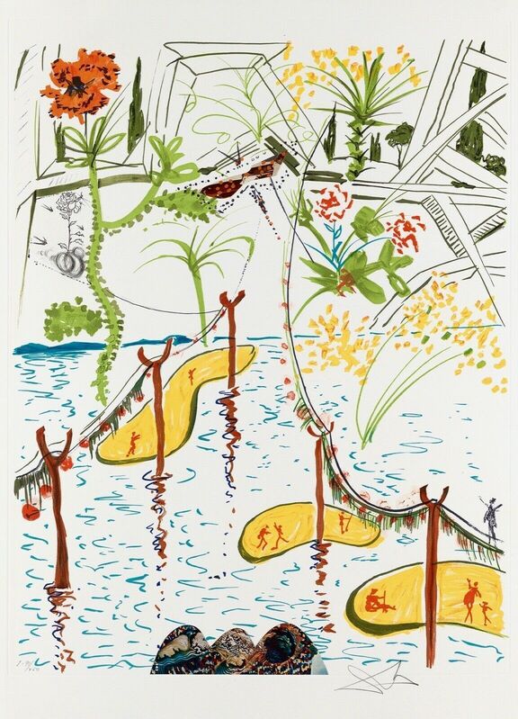 Salvador Dalí, ‘Biological Garden (Imagination & Objects of the Future Portfolio)’, 1975, Print, Lithograph on Arches paper, Art Commerce