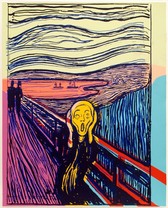 Andy Warhol, ‘The Scream (After Munch)’, 1984, Print, Unique variant silkscreen, Mary Ryan Gallery, Inc
