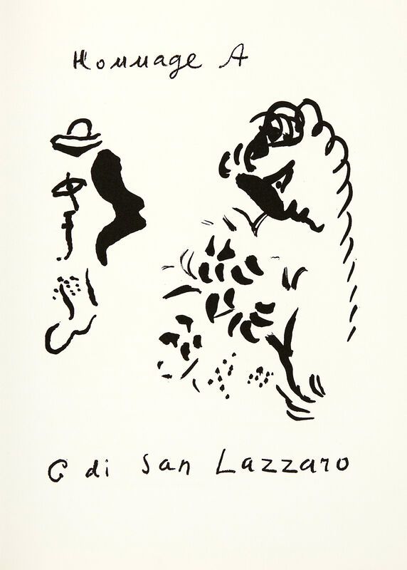 Marc Chagall, ‘Hommage à San Lazzaro’, 1975, Print, Original lithograph on wove paper, Samhart Gallery