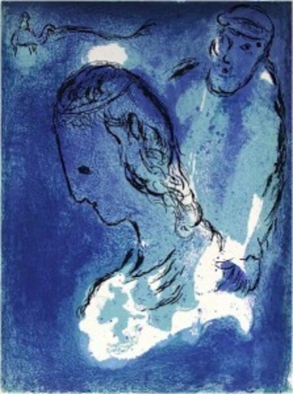 Marc Chagall, ‘Abraham and Sarah’, 1956, Print, Color lithograph on paper, Baterbys