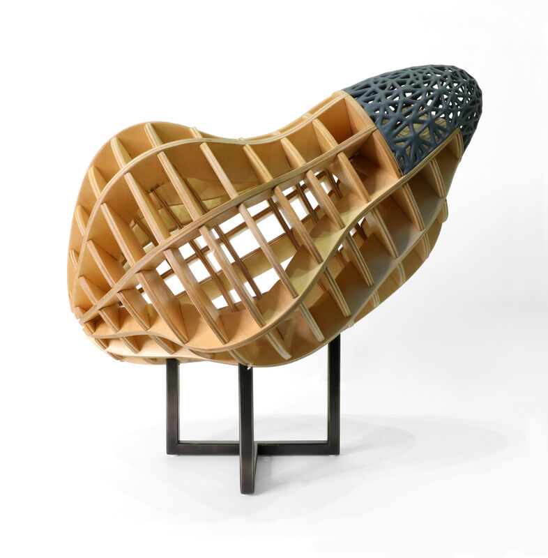 Michael Beatty, ‘Inside Out’, 2020, Sculpture, Birch plywood, resin, welded steel and paint, Krakow Witkin Gallery