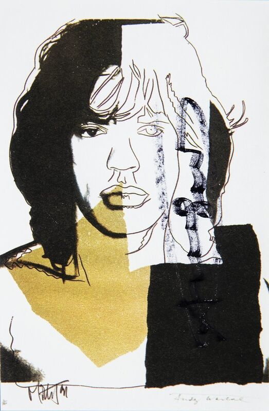 Andy Warhol, ‘Andy Warhol  Mick Jagger FS.II.146 Hand Signed Gallery Announcement Invitation $2,895.00’, 1970-2000, Drawing, Collage or other Work on Paper, Lithograph, Modern Artifact