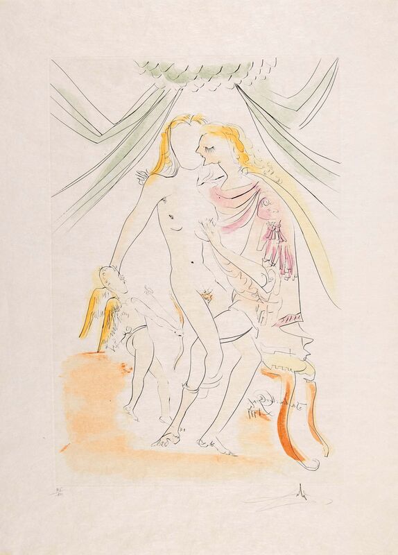 Salvador Dalí, ‘Venus, Mars et Cupidon’, 1971, Print, Drypoint etching and stencile on Japan, Van Ham