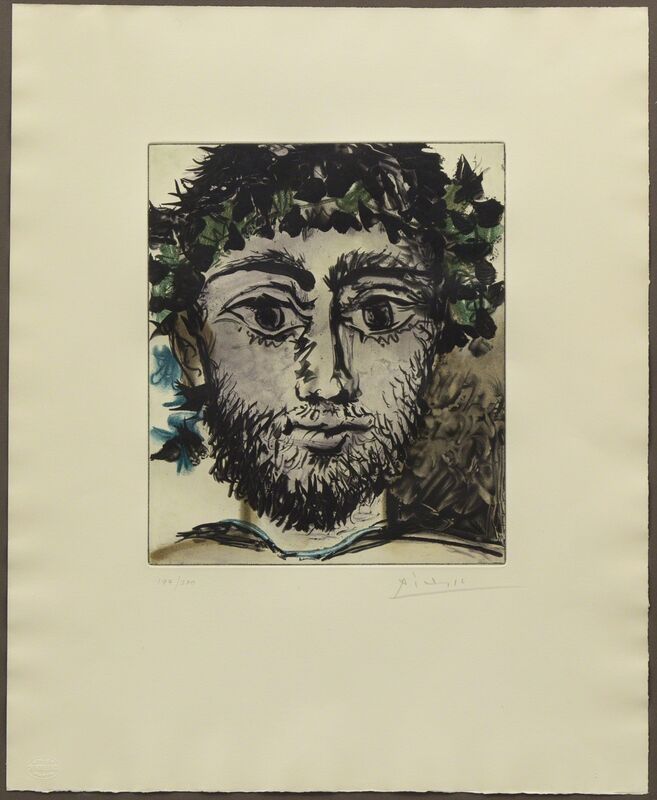 Pablo Picasso, ‘Tête de Faune’, 1958, Drawing, Collage or other Work on Paper, Color soft ground etching with aquatint on  paper, Capsule Gallery Auction