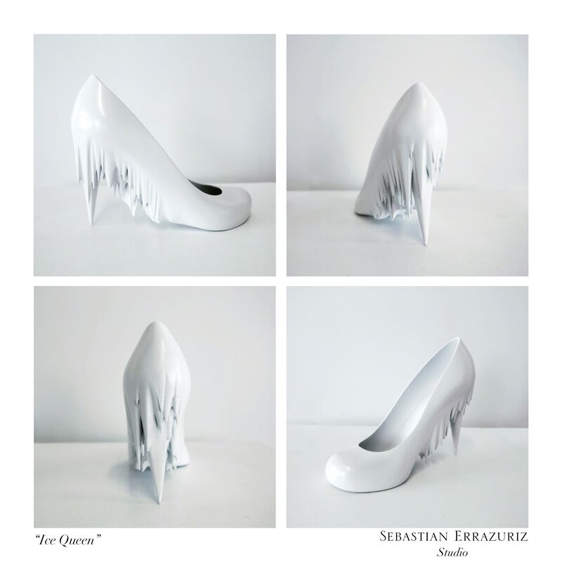 Sebastian Errazuriz, ‘Ice Queen, Sophie from the series "12 Shoes for 12 Lovers"’, 2013, Design/Decorative Art, 3-D printed ABS plastic, resin, and acrylic paint, Museum of Arts and Design
