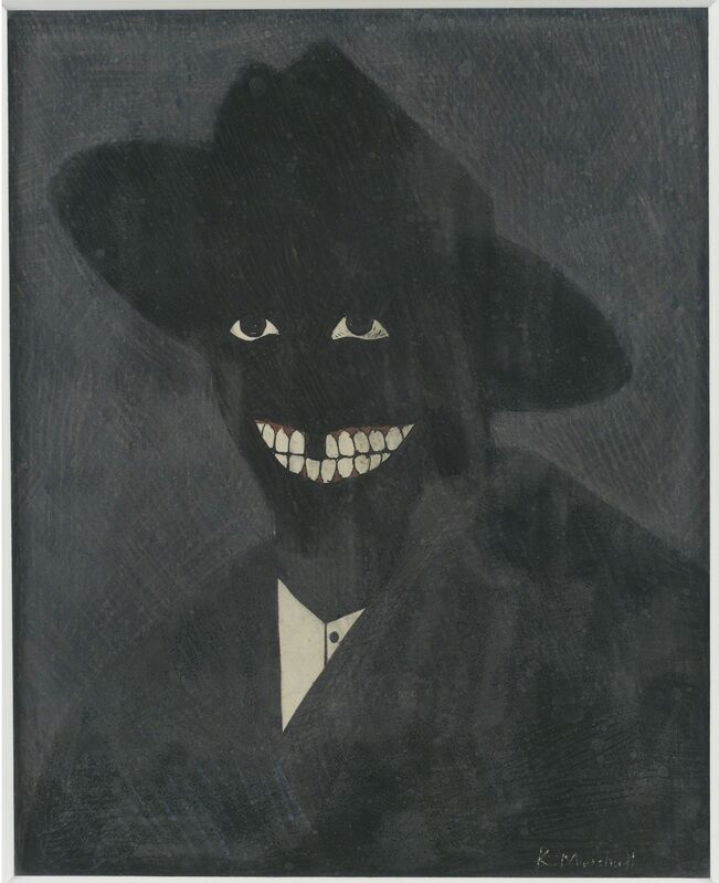 Kerry James Marshall, ‘ A Portrait of the Artist as a Shadow of His Former Self’, 1980, Painting, Egg tempera on paper, MCA Chicago